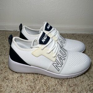 Nautica Anoki New W/O Box Women’s White/Black Mesh Sneakers Size 7.5 Preppy